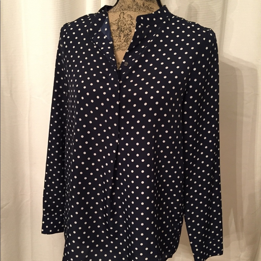 J Crew polka dot top sz XS